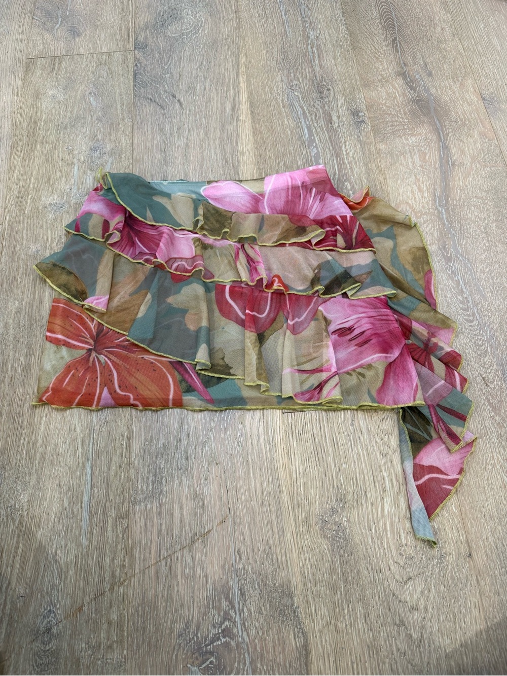 Floral Ruffle Mini Skirt - Picture 4 of 4